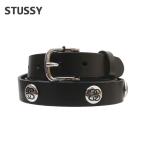 ショッピングstussy 新品 ステューシー STUSSY SS LINK STUDDED BELT SSリンク バックル レザーベルト スケート ストリート 284000456051 グッズ