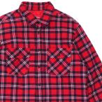 シュプリーム Supreme 19FW Arc Logo Quilted Flannel Shirt フランネル 長袖シャツ RED レッド メンズ Mサイズ 【中古】 2019FW 116003071043 (TOPS)