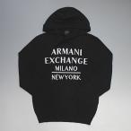 ARMANI EXCHANGE アルマーニ エクスチェンジ 都市ロゴ ジャガード織 プルオーバーニット セーター ブラック
