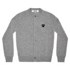プレイ コム デ ギャルソン ラウンドネックカーディガン PLAY COMME des GARCONS 黒ハート (グレー)