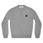 プレイ コム デ ギャルソン Vネックカーディガン PLAY COMME des GARCONS 黒ハート(グレー)