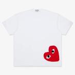 プレイ コム デ ギャルソン Tシャツ PLAY COMME des GARCONS オーバーサイズロゴTシャツ 赤