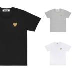 ショッピングブラック プレイ コム デ ギャルソン Tシャツ PLAY COMME des GARCONS ゴールドハート ホワイト/グレー/ブラック