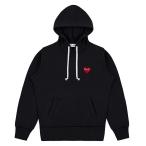 プレイ コム デ ギャルソン パーカー PLAY COMME des GARCONS 赤ハート刺繍 プルオーバー 黒