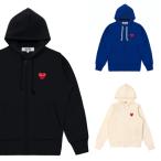 ショッピングギャルソン プレイ コム デ ギャルソン スウェットパーカー PLAY COMME des GARCONS 赤ハート ジップアップ ブラック/ネイビー/アイボリー AZ-T172-051