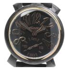 【GaGa MILANO】ガガミラノ マヌアーレ48MM カーボン 世界限定300本 6061.02S 手巻き メンズ★箱・保