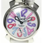 ★良品★【GaGA MILANO】ガガミラノ マヌアーレ48 5010.09 手巻き メンズ【2034】【ev05a】