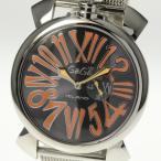 【GaGa MILANO】ガガミラノ マヌアーレ スリム 46mm 5080.4 クォーツ メンズ★保証書付き