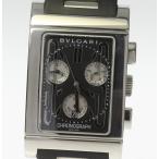 ※訳あり品【BVLGARI】ブルガリ RTC49S レッタンゴロ クロノグラフ QZ ラバーベルト メンズ