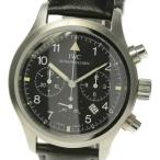 ☆良品【IWC】フリーガー クロノグラフ IW374102 クォーツ 革ベルト メンズ【ev05a】
