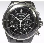 訳あり品【CHANEL】シャネル J12 H0940 黒セラミック セラミックブレス 自動巻き メン ...