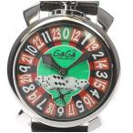 ☆良品【GaGa MILANO】ガガミラノ マヌアーレ48MM ラスベガス 5010.LAS VEGAS 手巻き メンズ【ev10】