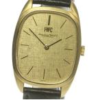 ☆良品【IWC】シャフハウゼン K18YG 革ベルト 手巻き アンティーク メンズ【ev05】