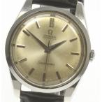 【OMEGA】オメガ シーマスター cal.552 シルバー文字盤 革ベルト 自動巻き メンズ