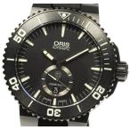 美品★箱【ORIS】オリス アクイス 7674 自動巻き ラバーベルト メンズ【ev10】