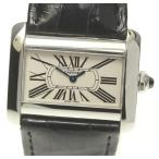 ☆良品【CARTIER】カルティエ タンクディバン W6300255 クォーツ レディース【ev10 ...