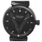 ☆美品【LOUIS VUITTON】ルイ・ヴィトン タンブール　オールブラック Q1D22 自動巻き メンズ