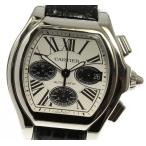 ☆良品【CARTIER】カルティエ ロードスターXL クロノグラフ 革ベルト 自動巻き メンズ