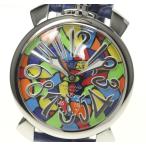 ☆良品 【GaGa MILANO】ガガミラノ マヌアーレ48 モザイク 5010.MOSAICO1S 手巻き メンズ【ev15】