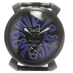 ☆美品【GaGa MILANO】ガガミラノ マヌアーレ48 モザイク 5012.MOSAICO2S 手巻き メンズ