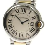 ☆良品【CARTIER】カルティエ バロンブルーMM コンビ W69008Z3 クォーツ ボーイズ