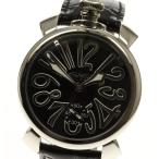 ☆美品 箱保付き【GaGa MILANO】ガガミラノ マヌアーレ48 スモールセコンド 5010.04S 手巻き メンズ【ev15】