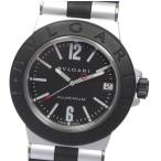 Yahoo! Yahoo!ショッピング(ヤフー ショッピング)☆美品【BVLGARI】ブルガリ アルミニウム AL32TA 黒文字盤 クォーツ ボーイズ