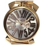 ☆良品【GaGa MILANO】ガガミラノ マヌアーレ スリム46 5081.2 クォーツ メンズ【ev05】