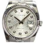 ☆極美品☆保証書【ROLEX】ロレックス デイトジャスト 116234G J番 10ポイントダイヤ  ...