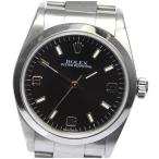 ☆良品☆保証書付【ROLEX】ロレックス オイスターパーペチュアル 77080 黒文字盤 K番 自動 ...