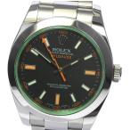 ☆美品☆保証書付【ROLEX】ロレックス ミルガウス 116400GV V番 ルーレット 自動巻き メンズ