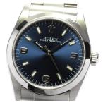 保証書付★【ROLEX】ロレックス オイスターパーペチュアル 77080 ネイビー文字盤 cal.2 ...