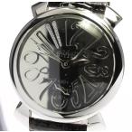 ☆良品【GaGa MILANO】ガガミラノ マヌアーレ48 ミラー 500本限定 ダイヤカスタム 5210.MIR.01S 手巻き メンズ