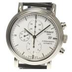 ☆良品 箱保付き【TISSOT】ティソ カーソン クロノグラフ 革ベルト T068427 自動巻き メンズ