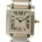 ☆良品【CARTIER】カルティエ タンクフランセーズSM コンビ W51007Q4 クォーツ レデ ...