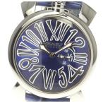 保付き【GaGa MILANO】ガガミラノ マヌアーレ スリム46MM スモールセコンド 5084.3 クォーツ メンズ