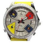 ☆良品 保付き【JACOB&CO】ジェイコブ 5タイムゾーン ダイヤベゼル クォーツ メンズ【ev10】