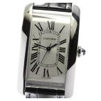 ☆良品【CARTIER】カルティエ タンクアメリカンLM 革ベルト WSTA0018 自動巻き メンズ