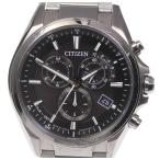 Yahoo! Yahoo!ショッピング(ヤフー ショッピング)【CITIZEN】シチズン アテッサ クロノグラフ AT3050-51E ソーラー電波 メンズ★箱・保