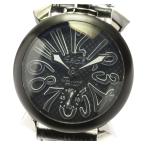 ☆良品【GaGa MILANO】ガガミラノ マヌアーレ48 スモールセコンド 5013.01S 手巻き メンズ【ev20】