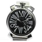 ☆良品 保付き【GaGa MILANO】ガガミラノ マヌアーレ スリム46 スモールセコンド 5080.2 クォーツ メンズ