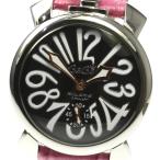 ☆良品 保付【GaGa MILANO】ガガミラノ マヌアーレ48 5010.06 スモールセコンド 手巻き メンズ【ev20】