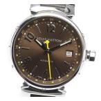 ベルト訳あり☆【LOUIS VUITTON】ルイ・ヴィトン タンブール GMT Q1131 自動巻き メンズ