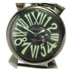 ☆良品 保付【GaGa MILANO】ガガミラノ マヌアーレ スリム46 5082.2 スモールセコンド クォーツ メンズ【ev10】