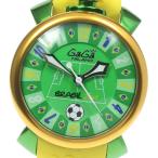 ☆良品 保付【GaGa MILANO】ガガミラノ マヌアーレ48 ブラジルワールドカップ2014年 日本限定 5070.3 自動巻き メンズ