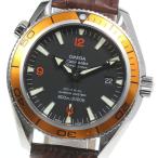 【OMEGA】オメガ シーマスター プラネットオーシャン 革ベルト 2209.50 自動巻き メンズ