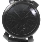 美品★保証書付き【GaGa MILANO】ガガミラノ マヌアーレ48 5012.02S 手巻き メンズ