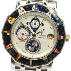 ☆美品 保付き【CORUM】コルム アドミラルズカップ マレ ムーンフェイズ 277.831.21  ...