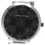 【LOUIS VUITTON】ルイ・ヴィトン タンブール スリム ダミエ グラフィット デイト Q1D07 クォーツ メンズ