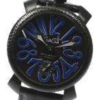 ☆良品【GaGa MILANO】ガガミラノ マヌアーレ48 スモセコ 5016.7 手巻き メンズ【ev20】